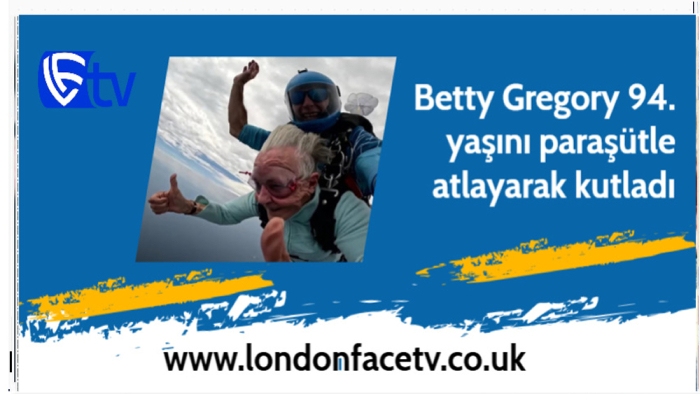 Betty Gregory 94. yaşını paraşütle atlayarak kutladı